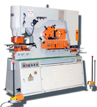 US  INDUSTRIAL  90  TON  HYDRAULIC  IRONWORKER - Illustrated